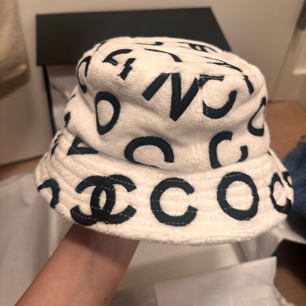 Rare Chanel Cotton Bucket Hat White